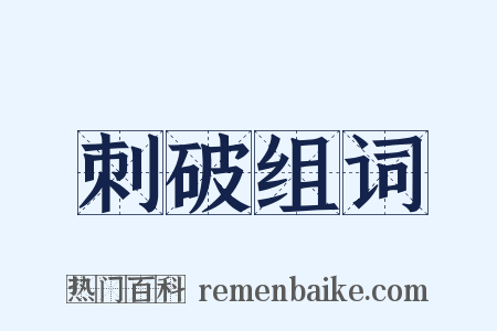 刺破组词是什么意思的图片